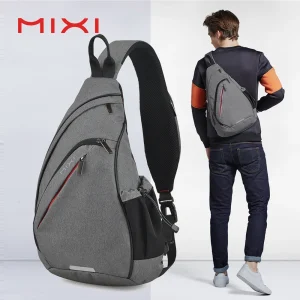 Waterproof One Shoulder Sling Backpack with USB Charging Port for Men and Women