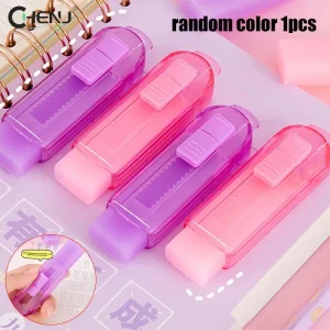 Korean Style Colorful Jelly Push Pull Eraser for Back to School Stationery and Office Supplies