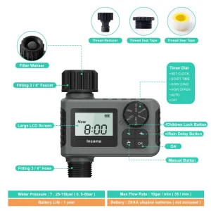 Intelligent Garden Irrigation Controller with Automatic Water Timer and LCD Display