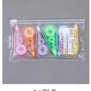 Multi-Colored Mini Correction Tape Set, 6 Pcs Portable Writing and Drawing Tool for Students and Office Use