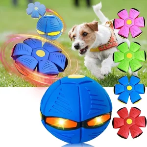 Interactive Dog Toy 2024 – Soft Rubber Magic Flying Saucer Ball for Small Medium Large Dogs Exercise and Training