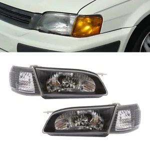 1 Pair Halogen Headlight Headlamp Accessory For 1995-1999 Toyota Tercel Headlights HeadLamps Clear Lens Set Left+Right