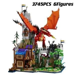 Brand New 2024 Red Dragon Model Building Blocks Set, 21348 Piece Architecture Toy with ABS Plastic Material, 100% Fit with LxG-0, Ideal for Kids and Adults