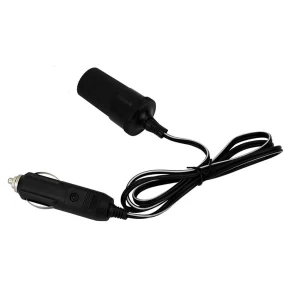 1 Meter Long Car Power Distributor Cable with 12V American Style Plug and Female Socket, Suitable for 12V Devices