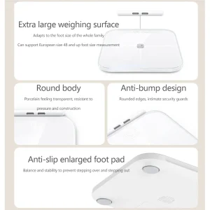 Xiaomi Smart 2022 New Body Measuring Scale, 8 Electrodes, 35 Indicators, Dual Band Heart Rate Detection, 150kg Max Capacity, Wi-Fi Bluetooth Connectivity