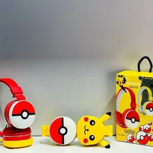 Pikachu Pokemon Official Licensed Bluetooth Headset with Stereo Sound and Built-in Mic