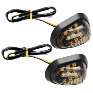 12V 9 LED Motorbike Turn Signal Lights Waterproof Indicators Yellow Blinker Lamps for Motorcycles