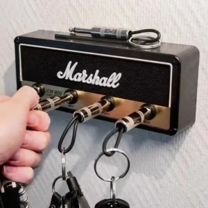 Guitar Key Storage Rack with Hidden Wall Mount and 4 P10 Plugs for Music Lovers and Enthusiasts