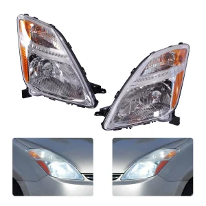 2004-2006 Toyota Prius Headlight Assembly Halogen Headlamps Pair Left and Right Replacement