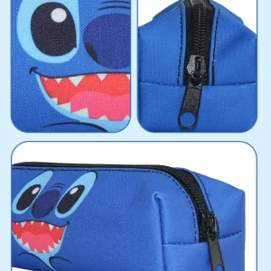 Stitch Print Pen Bag Cartoon Stationery Storage Bag for Students, Anime Fans, and Disney Lovers