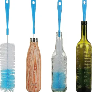 16” Long Bottle Brush Cleaner for Washing Wine/Beer/Sport Well/Thermos/Glass and Long Narrow Neck Sport Bottles