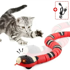 Interactive Electronic Snake Toy for Cats with Automatic Sensing, USB Rechargeable, Indoor Play Kitten Toy for Entertainment and Exercise