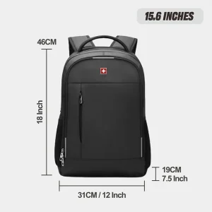 15.6-inch Fashion School Backpack with Multiple Pockets – Water Resistant College Student Bag