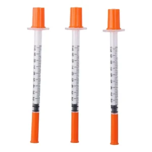 20 Pack 1ml Capacity Manual Push Syringe with 30G 1/2 Inch Straight Tip Needle for Scientific Lab Research and Industrial Use