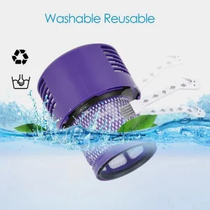 Premium Reusable HEPA Filter Replacement for Dyson V10 Absolute Animal Total Clean SV12 Cordless Vacuum Cleaners with Washable Post Filter Screen Accessory