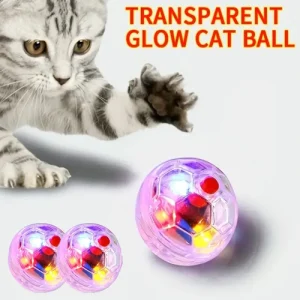 Interactive RGB Light Flashing Motion Sensor Cat Toy Ball for Hunting and Reaction Training