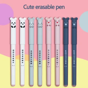 Kawaii School Supplies Set of 4, 8 or 12 Erasable Pens with 0.38 mm Fine Tip, Black and Blue Gel Ink, Office and Classroom Essentials