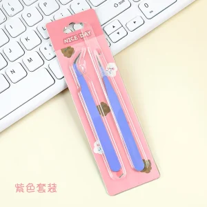 2pcs Decorative Clip Tweezers Set for Back to School Student Journal Diary Supplies