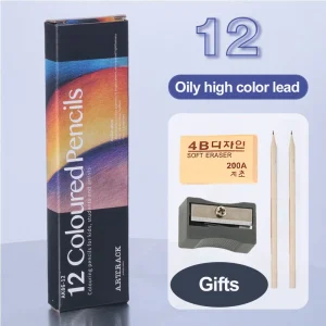 12/24/48/72 Colors Color pencil DIY set includes: Wooden Color Pencil Sharpener Eraser School Office Supplies Art Stationery