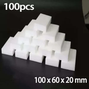 100 Pieces Melamine Foam Eraser Sponges for Deep Cleaning Kitchen Sinks, Bathroom Tiles, and Countertops