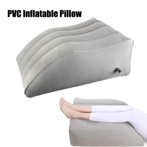 Inflatable Leg Elevation Pillow for Post Surgery Recovery and Travel Comfort with Adjustable Knee Cushion and Portable Air Pump