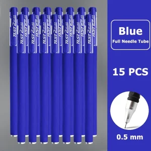 0.5mm Gel Pen Set Full Needle Tube Black Blue Red Color Pens for Writing Test Available Back To School Cheap Stationery Supplies