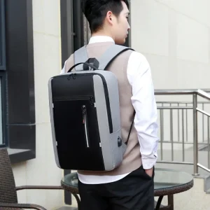 15.6 Inch Men’s Waterproof Backpack with USB Port and Multiple Compartments for Laptop and Accessories