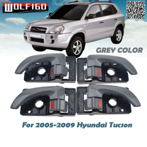 Grey Gray Interior Door Handles for Hyundai Tucson 2005 2006 2007 2008 2009 Left Right Hand Side with 12 Month Warranty