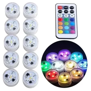 Wireless Remote Control LED Ambient Lighting Kit for Car Interior Decoration with Waterproof Battery Powered RGB Light