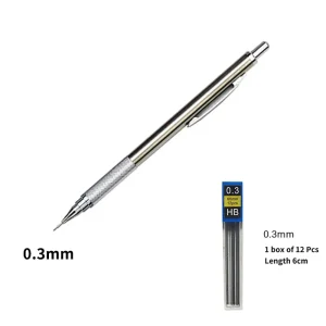 0.3/0.5/0.7/0.9/1.3/2.0mm Mechanical Pencil Set Full Metal Art Drawing Painting Automatic Pencil with Leads Office School Supply