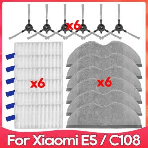 Xiaomi E5 C108 Robot Vacuum Hepa Filter Side Brush Mop Accessories Compatible Replacement Part