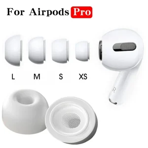 White Silicone Ear Tips for AirPods Pro 1 2 Generation With Gel Cushion One-Pair Two-Pair Three-Pair Four-Pair Options