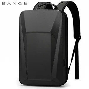 Men’s Anti Theft Waterproof Laptop Backpack Business Password Multifunction Hard Shell Series 15.6 Inch PVC Bag