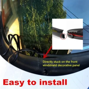 2m Car Windshield Panel Moulding Seal Strip Sticker Dustproof Rubber Sealing Strip for Auto Car Dashboard Windshield