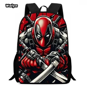 Unique Gift for Children, Personalized Dead-Pool School Backpack with 3D Printing Technology, Wholesale Available