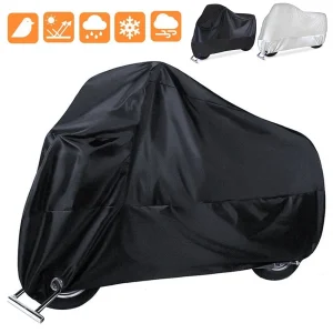 Waterproof Outdoor Motorcycle Cover with UV Protection and Dustproof Fabric for All Season Use