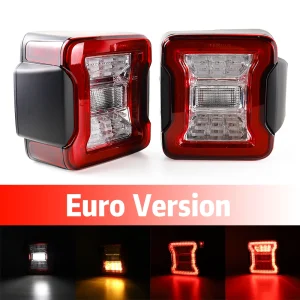 07-17 Jeep Wrangler JK LED Rear Tail Light Assembly with Reverse Brake Turn Signal Lamp Running Lights Fitment Accessories