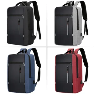 15.6 Inch Men’s Waterproof Backpack with USB Port and Multiple Compartments for Laptop and Accessories