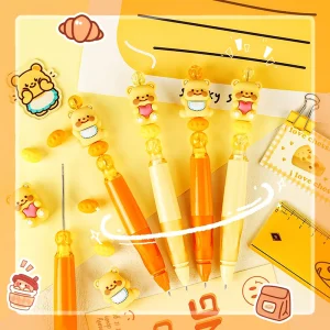 Kawaii Aesthetic Back to School Twist Gel Pen with Cute Bear Design