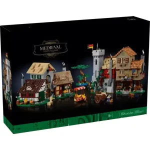 Medieval Town Square Building Blocks Set with 3304PCS Bricks, Creative Disney Inspired European Architecture Toy for Kids and Adults, Gift Idea with Instruction Manual