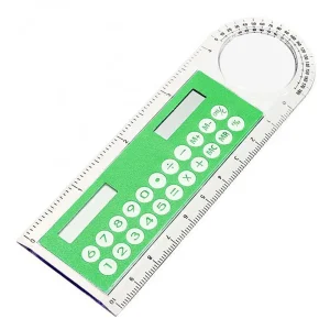 13cm X 4.4cm Ruler Calculator 6 Color Mini Solar Transparent Ruler Calculator With Magnifier Student School Supplies Hot 2023