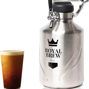 The Original Royal Brew Nitro Cold Brew Coffee Maker – Gift for Coffee Lovers – Shop Quality Nitro at Home – 64 oz