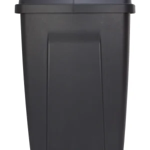 13 Gallon Trash Can Plastic Swing Top Kitchen Garbage Trash Can Black Easy to clean surface Durable polypropylene plastic