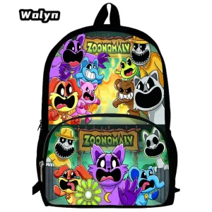 Wholesale Personalized School Backpacks for 5-8 Year Old Kids, Cartoon Style Anime Game Themed Bags for Boys and Girls with Free Custom Image Print