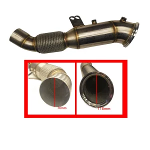 High-Performance 304 Stainless Steel Catless Downpipe for BMW B58 340i F30/F31 440i F32/F33 540i G30/31 740i G11/G12 and M140i F20/F21 M240i F22/F23