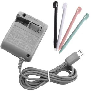 Universal Travel Charger for Nintendo DS Lite Console: 5.2V 450mA AC Power Adapter with 3-Color Stylus Pen and Compact Wall Charger