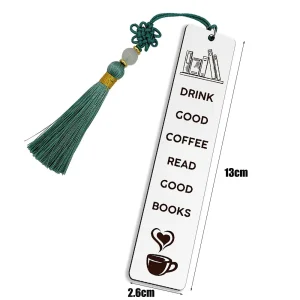 Long Lasting Metal Bookmark with Motivational Messages for Bookworms and Graduate Gifts