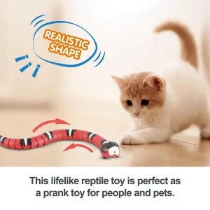 Interactive Electronic Snake Toy for Cats with Automatic Sensing, USB Rechargeable, Indoor Play Kitten Toy for Entertainment and Exercise