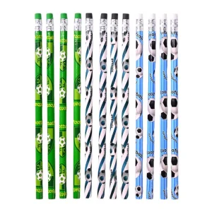 12-Pack Football Themed HB Pencils Set for Kids Back to School Party Favors & Birthday Gift