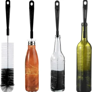 Extra Long Bottle Brush for Deep Cleaning Wine, Beer, Sport and Thermos Containers with Narrow Mouths